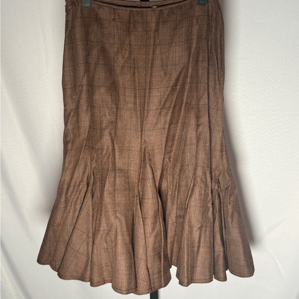 Dior Classic Brown A-Line Skirt